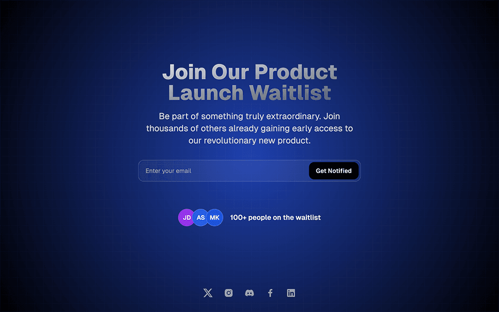 Product Launch Waitlist